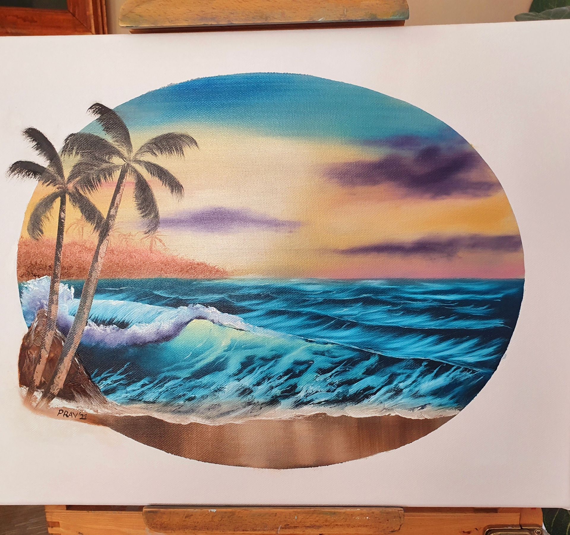 Wild Waves (45cm x 35,5cm x 1,5cm)